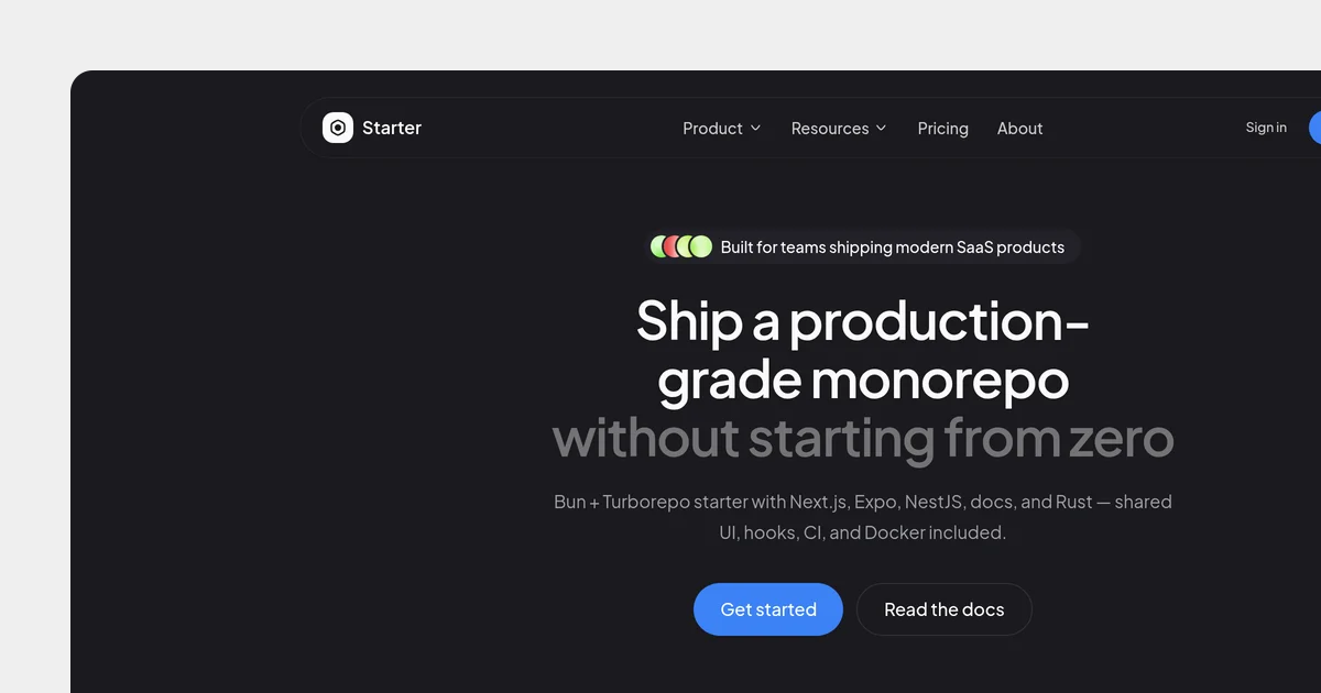 The Starter web app